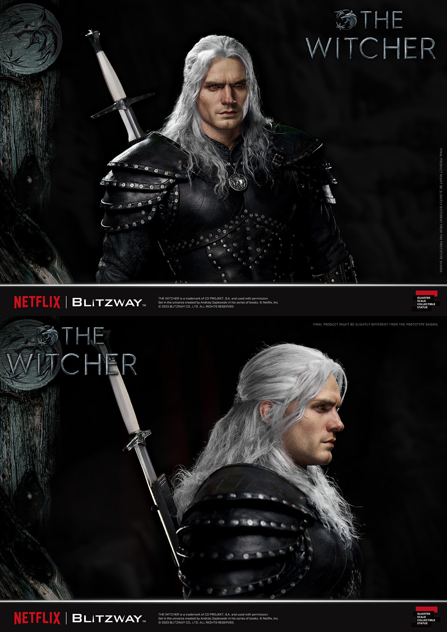 Blitzway 1/4 Scale Statue The Witcher 'Geralt of Rivia' "The Witcher"