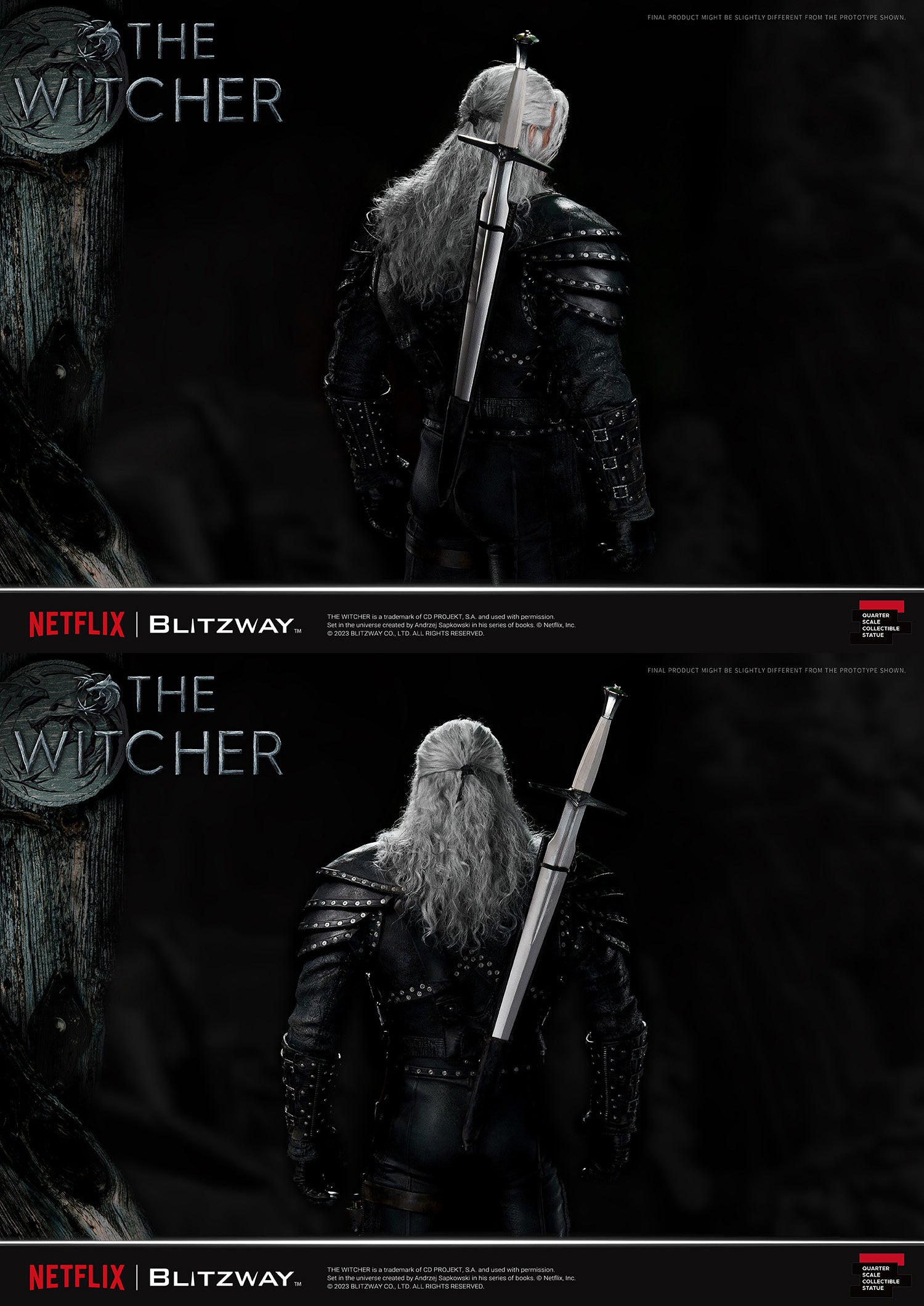 Blitzway 1/4 Scale Statue The Witcher 'Geralt of Rivia' "The Witcher"