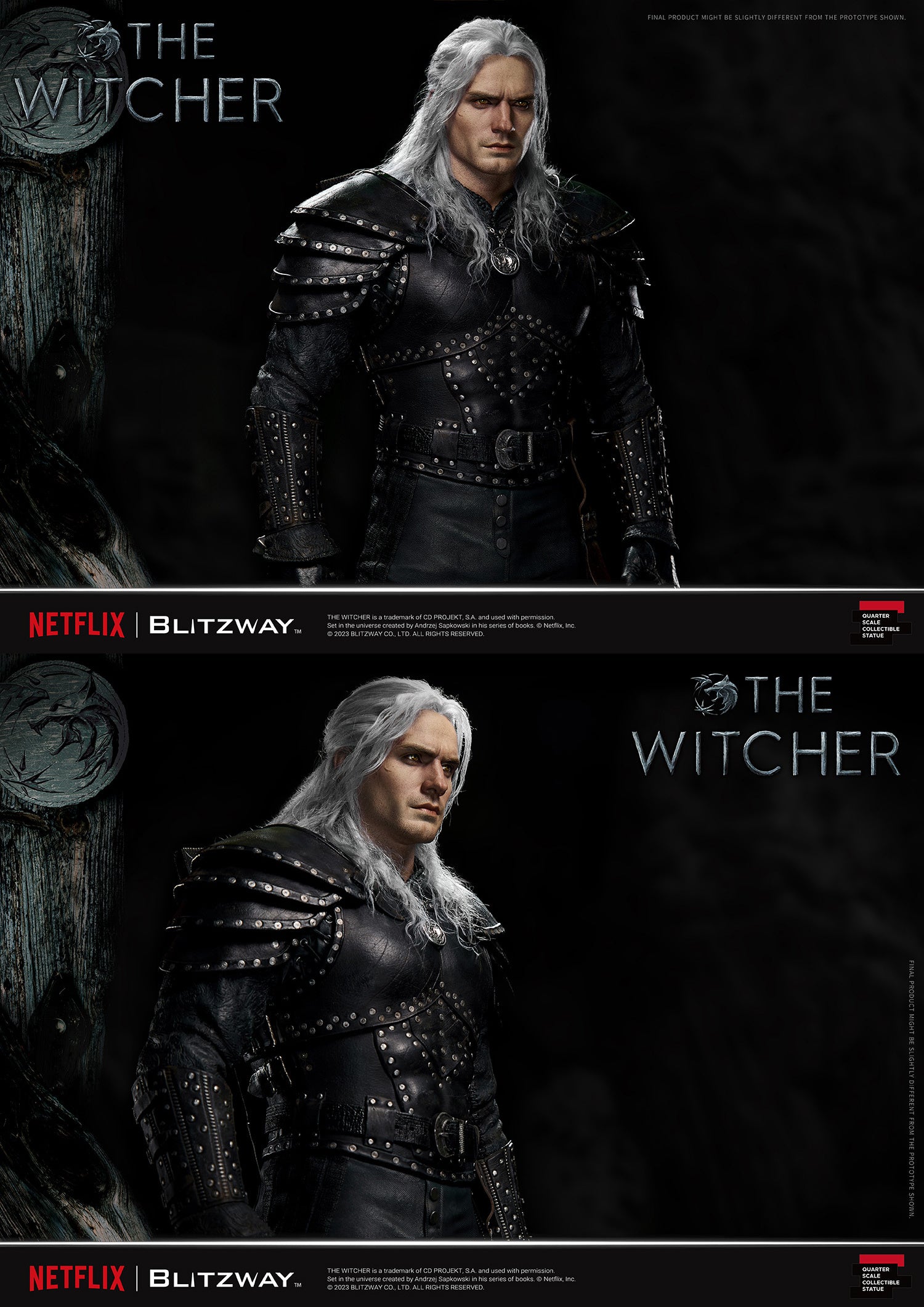 Blitzway 1/4 Scale Statue The Witcher 'Geralt of Rivia' "The Witcher"