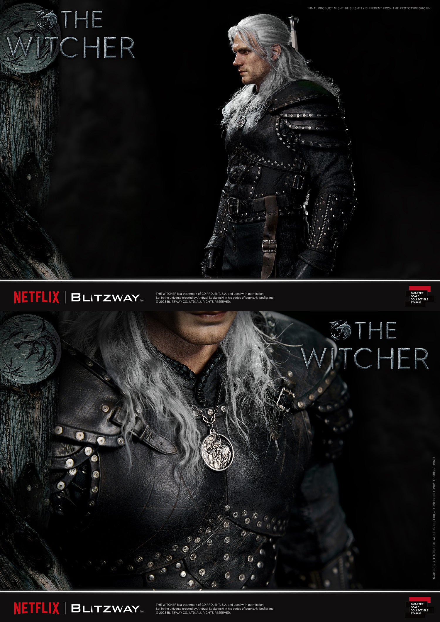 Blitzway 1/4 Scale Statue The Witcher 'Geralt of Rivia' "The Witcher"