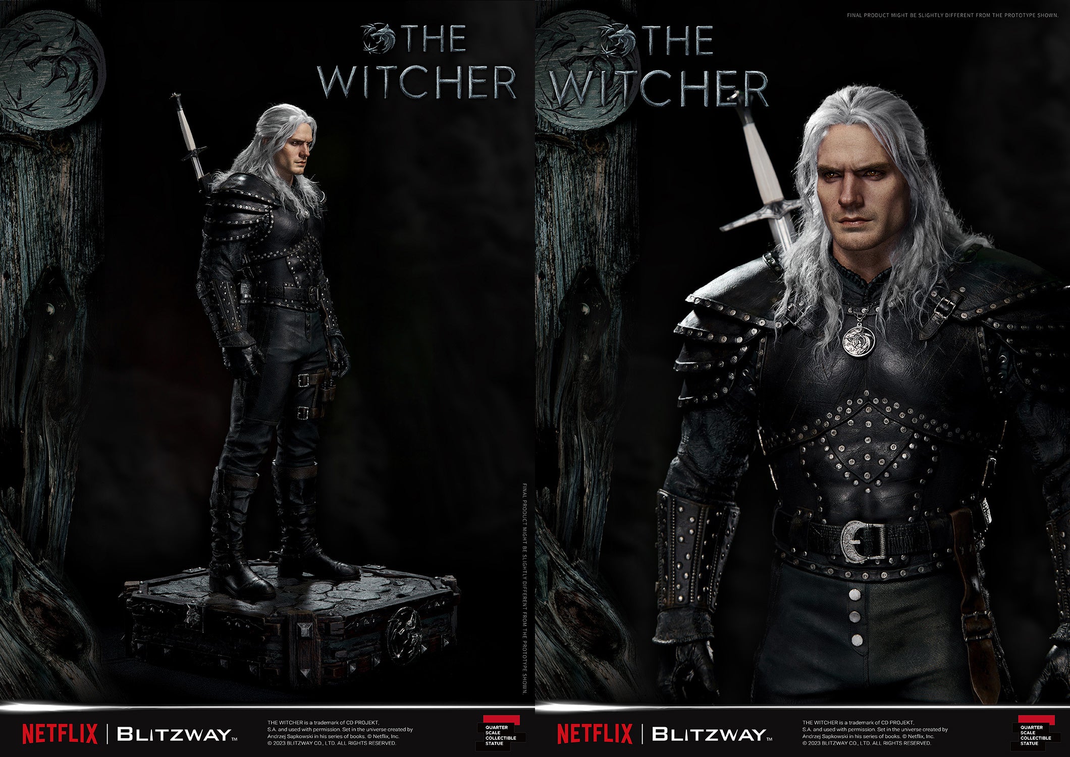 Blitzway 1/4 Scale Statue The Witcher 'Geralt of Rivia' "The Witcher"