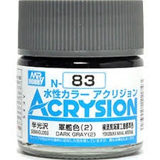 Mr Hobby Acrysion N83 - Dark Gray (2) (Semi-Gloss/US Naval Vessel)