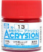 Mr Hobby Acrysion N13 - Flat Red (Gloss/Primary)