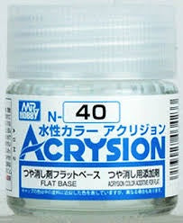 Mr Hobby Acrysion N40 - Flat Base (Acrysion Color Additive For Flat)