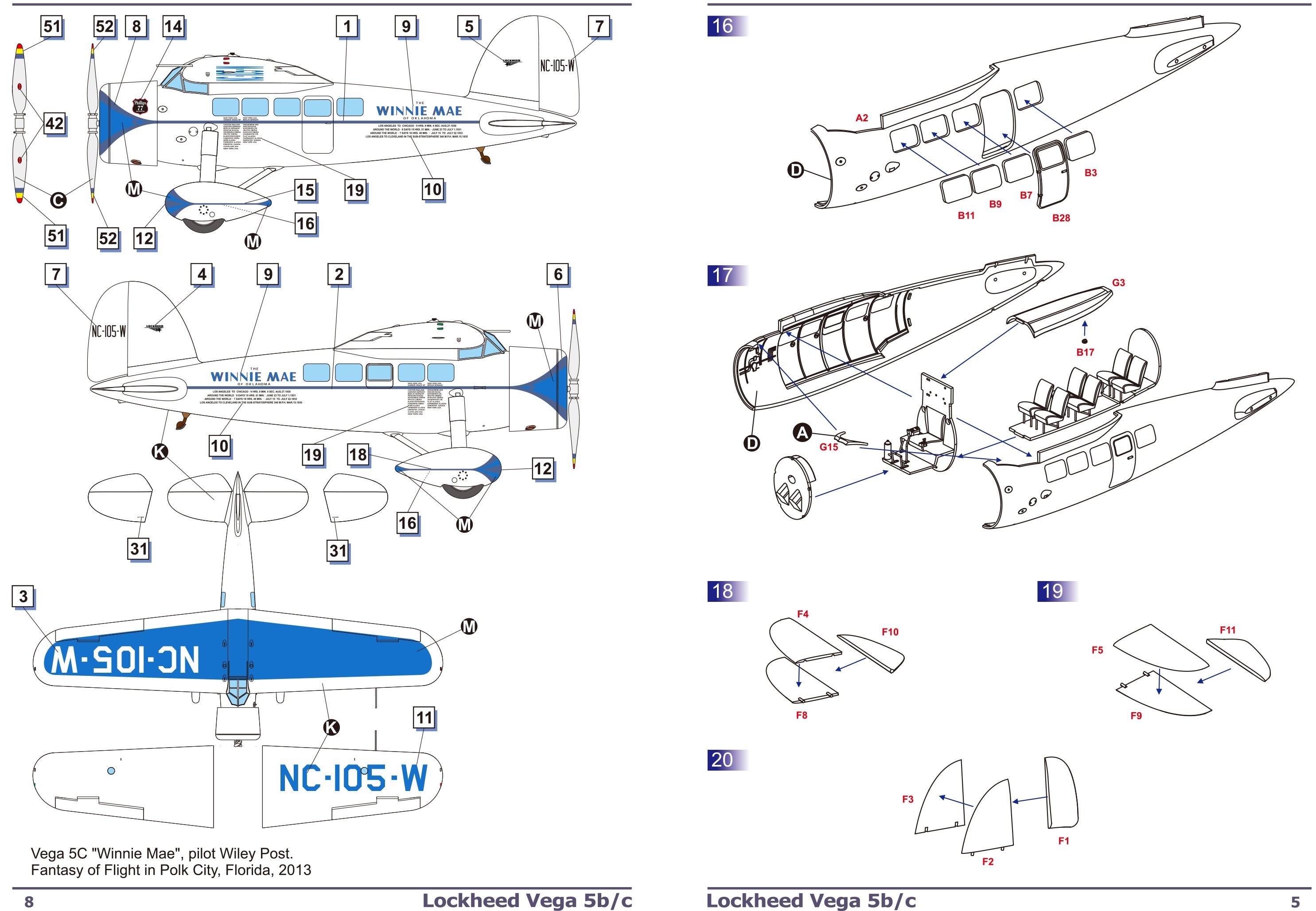 Dora Wings 1/48 Scale Lockheed Vega 5C