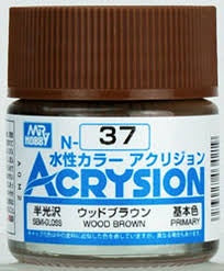 Mr Hobby Acrysion N37 - Wood Brown (Semi-Gloss/Primary)