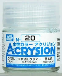 Mr Hobby Acrysion N20 - Flat Clear (Flat/Primary-For Coat)