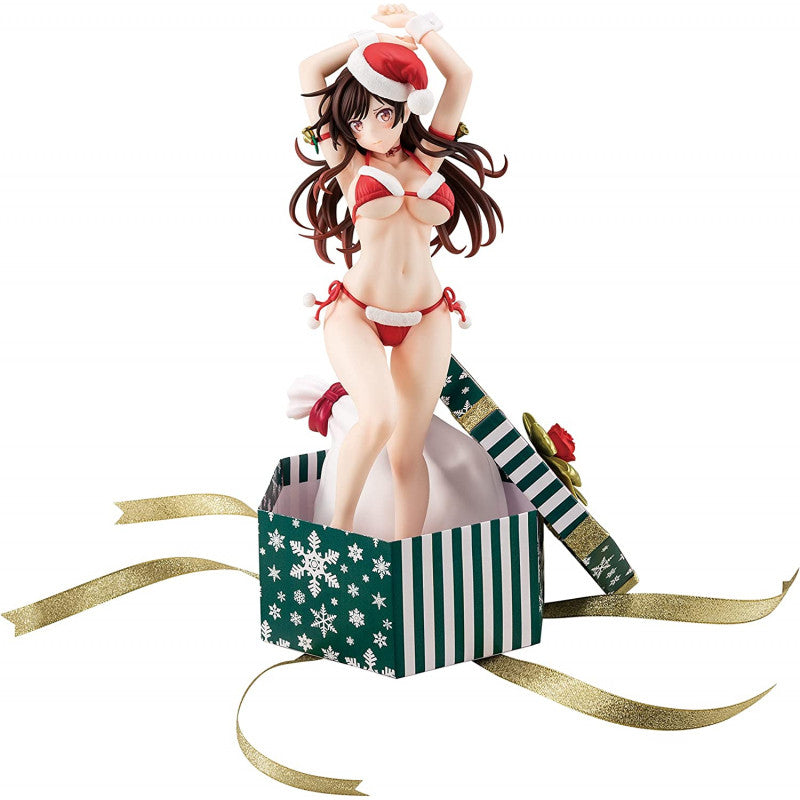 Hakoiri-musume 1/6 scaled pre-painted figure of "Rent-A-Girlfriend" MIZUHARA Chizuru in a Santa Claus bikini de fluffy figure 2nd Xmas(4570000500108)