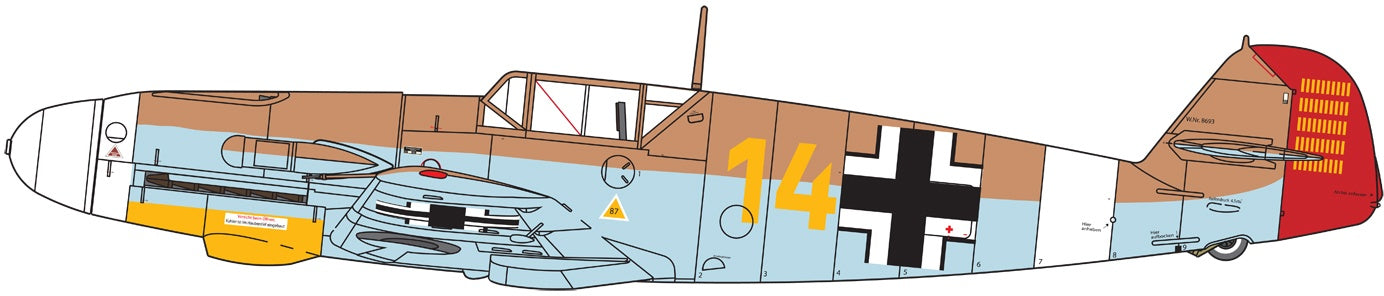 FineMolds 1/35 Rosa w/ 1:72 BF109 F-4 trop Figure Kit - UPC 4536318880080