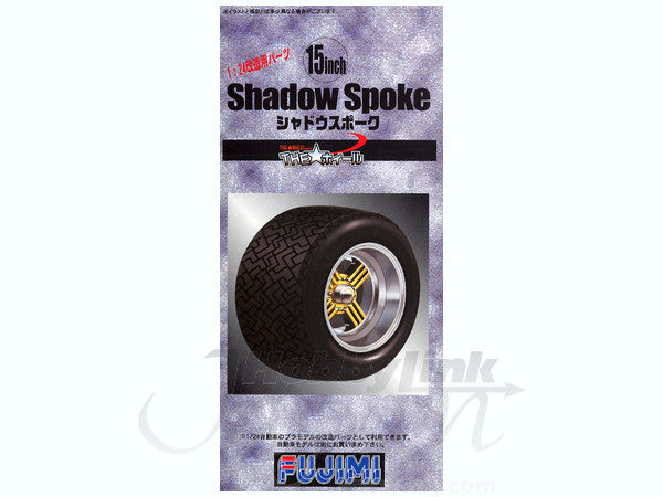 Fujimi 1/24 THE Wheel Series (No.34) Shadow Spoke 15 inch Wheel & Tire Set