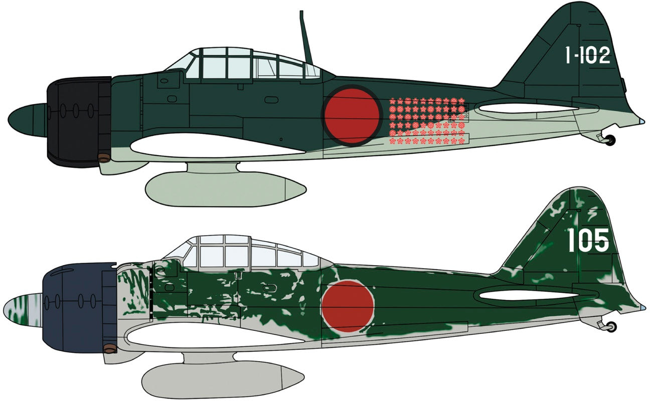 Hasegawa 1/72 Mitsubishi A6M2b/A6M3 ZERO FIGHTER TYPE 21/22 RABAUL ACE SET (Two kits in the box)