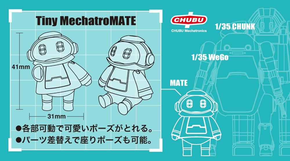 Hasegawa [CW16] Tiny MechatroMATE No.01 Skyblue & Orange (Two kits in the box)