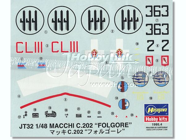 Hasegawa [JT32] 1:48 MACCHI C.202 FOLGORE