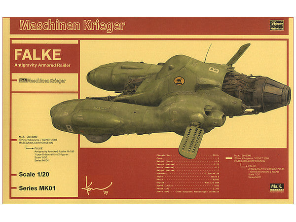 Hasegawa [MK01] 1:20 Antigravity Armored Raider Pkf.85 FALKE(4967834640016)