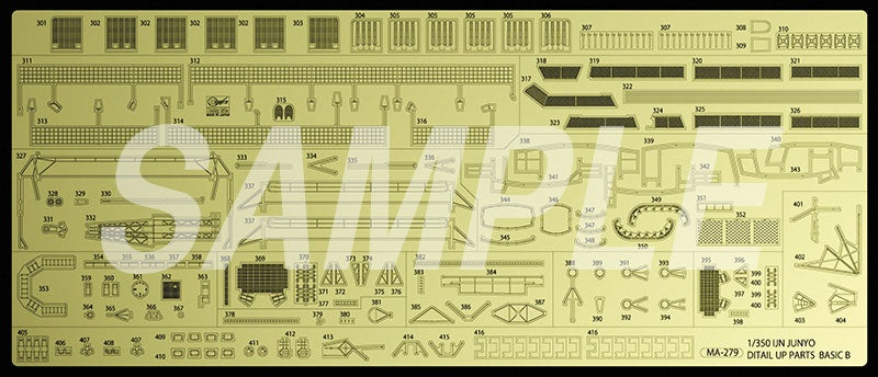 Hasegawa 1/350 Ijn Aircraft Carrier Junyo Detail Up Etching Parts Basic B QG64