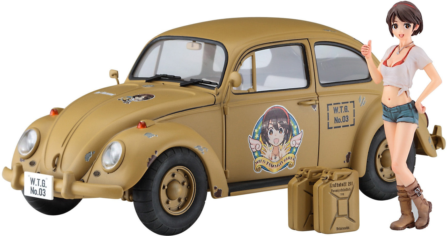 Hasegawa 1/24  Wild Egg Girls VOLKSWAGEN BEETLE TYPE 1 “Rei Hazumi” w/FIGURE