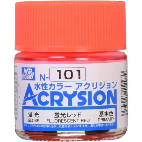 Mr Hobby Acrysion N101 - Fluorescent Red (Semi-Gloss/Primary)