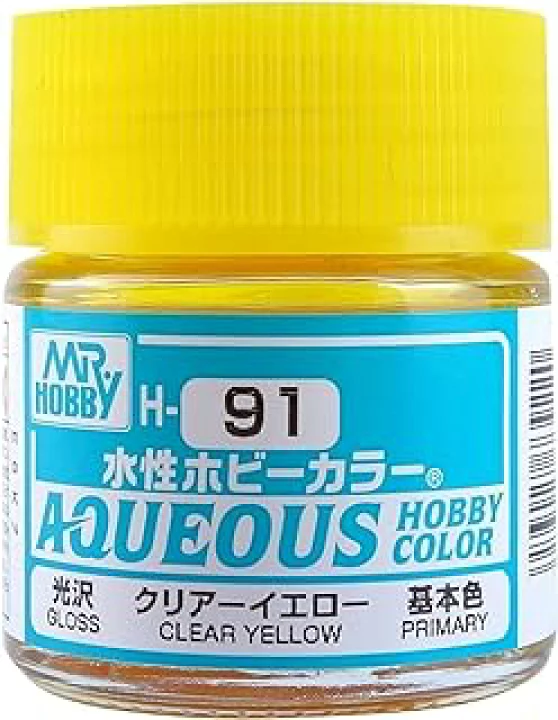 Mr Hobby AQUEOUS HOBBY COLOR - H91 GLOSS CLEAR YELLOW (PRIMARY)