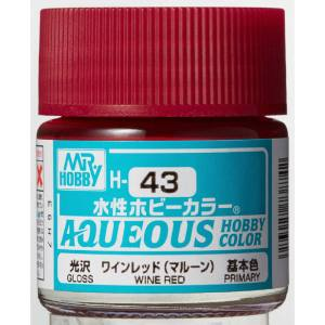 Mr Hobby AQUEOUS HOBBY COLOR - H43 GLOSS WINE RED (PRIMARY)