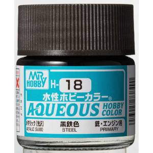 Mr Hobby AQUEOUS HOBBY COLOR - H18 METALLIC GLOSS STEEL (PRIMARY)