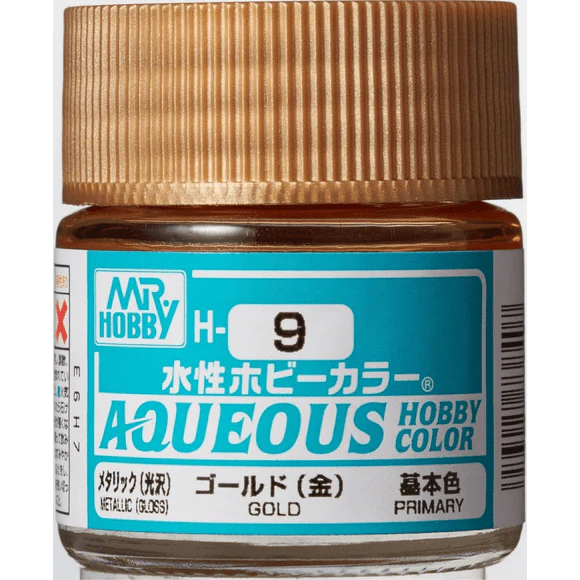 Mr Hobby AQUEOUS HOBBY COLOR - H9 METALLIC GLOSS GOLD (PRIMARY)