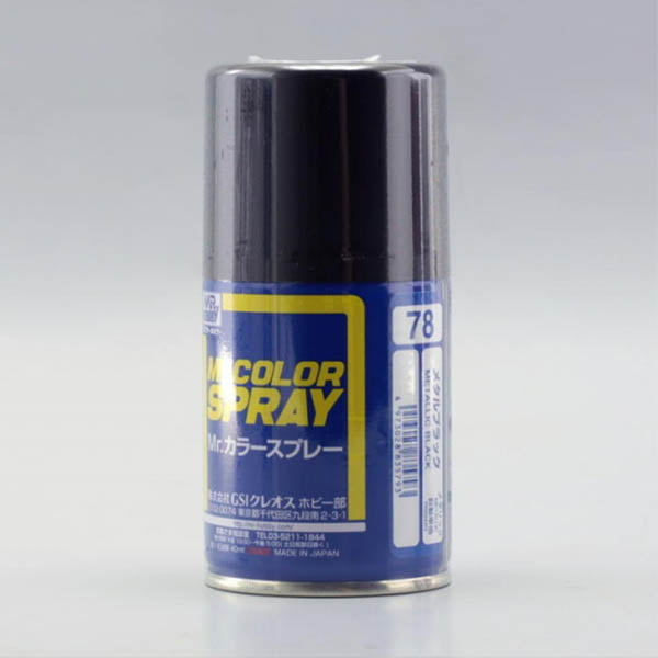 Mr Hobby Mr Color Spray - S78 Metallic Black (Metallic/Primary)