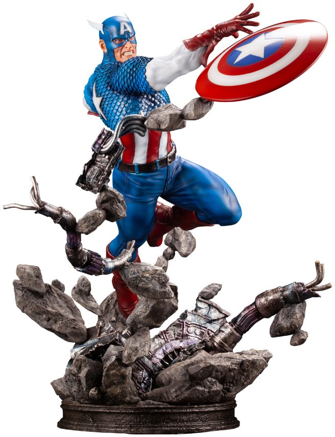 Kotobukiya 1/6 Captain America Avengers Fine Art Statue, Marvel Universe Series