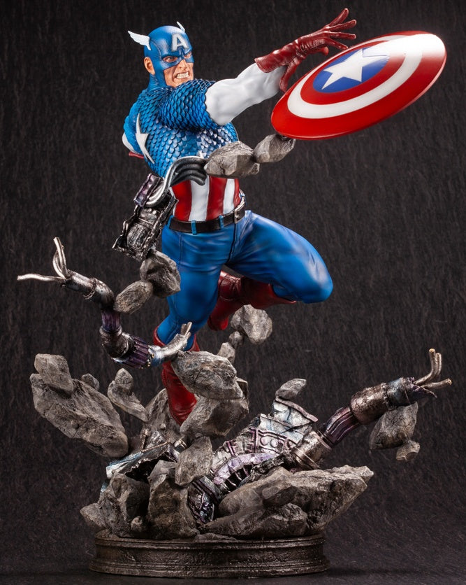 Kotobukiya 1/6 Captain America Avengers Fine Art Statue, Marvel Universe Series