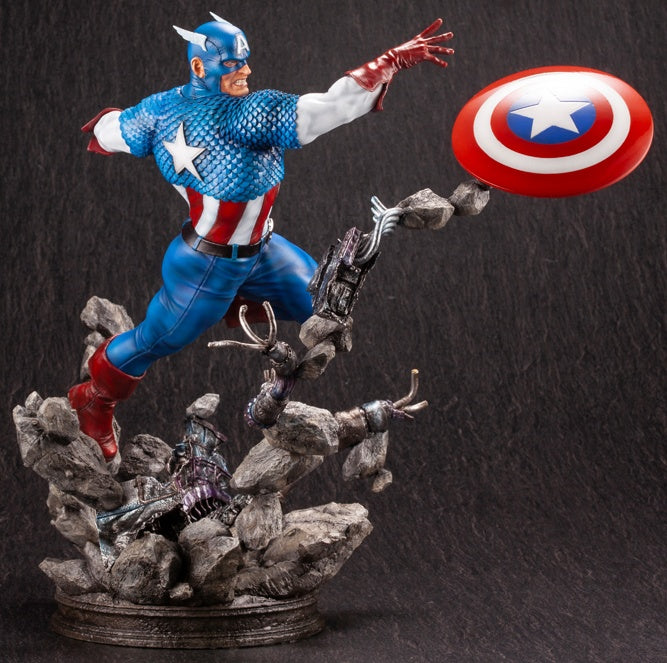 Kotobukiya 1/6 Captain America Avengers Fine Art Statue, Marvel Universe Series