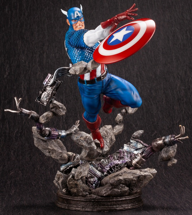 Kotobukiya 1/6 Captain America Avengers Fine Art Statue, Marvel Universe Series