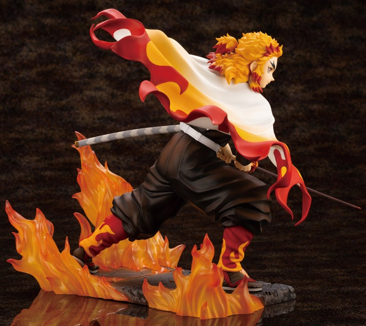 Kotobukiya 1/8 Artfx J Kyojuro Rengoku Demon Slayer, Pre-painted PVC Statue