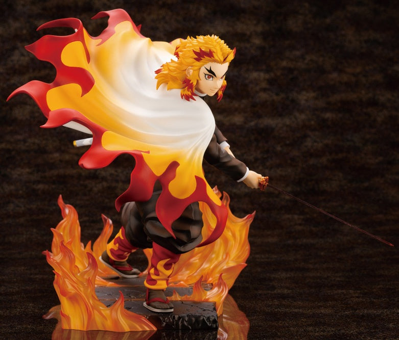 Kotobukiya 1/8 Artfx J Kyojuro Rengoku Demon Slayer, Pre-painted PVC Statue