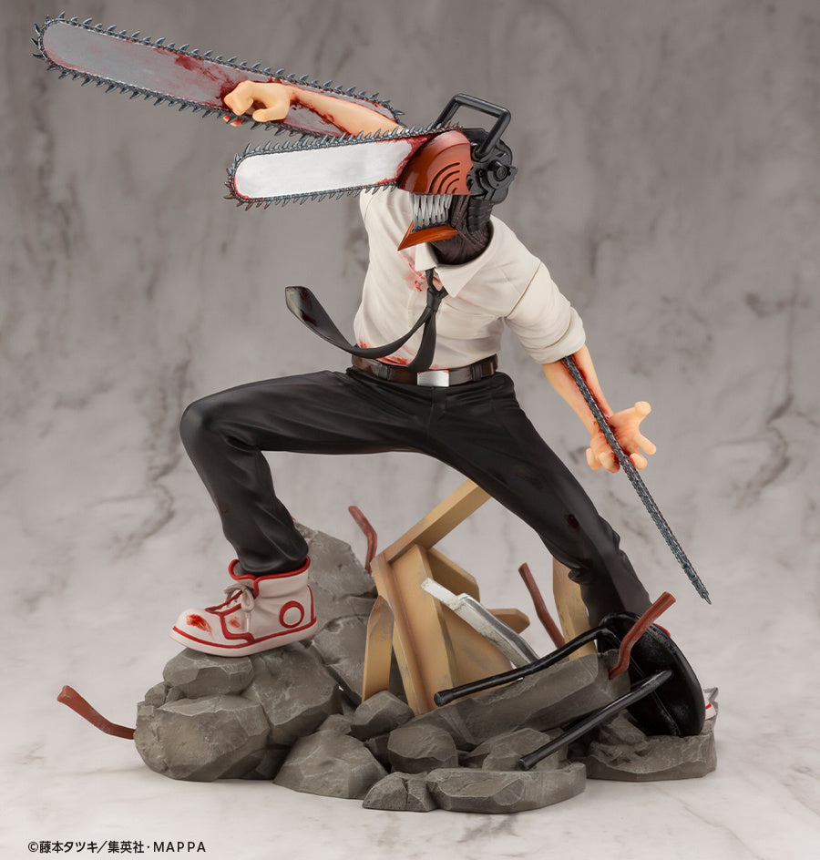 Kotobukiya 1/8 Chainsaw Man Series ARTFX J Chainsaw Man, Pre-Painted PVC Statue