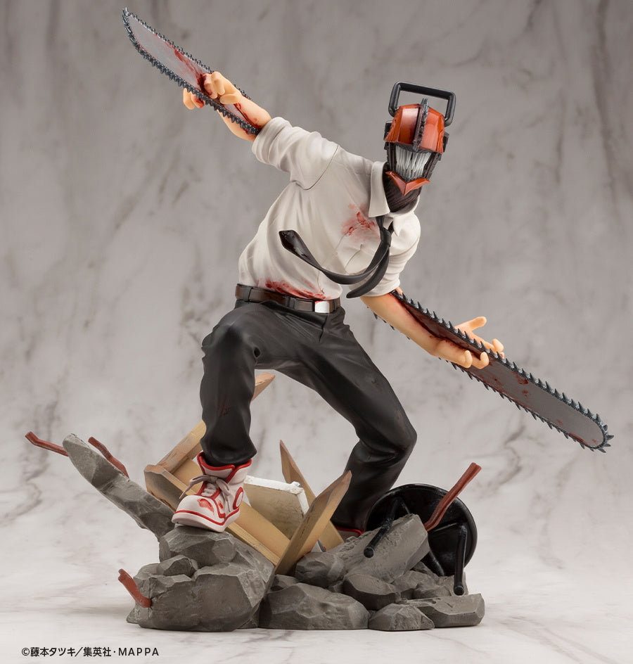 Kotobukiya 1/8 Chainsaw Man Series ARTFX J Chainsaw Man, Pre-Painted PVC Statue