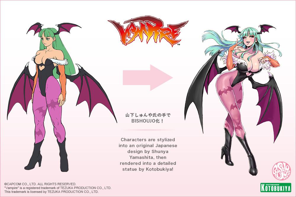 Kotobukiya 1/7 Darkstalkers Series Morrigan Bishoujo, Pre-Painted PVC Statue