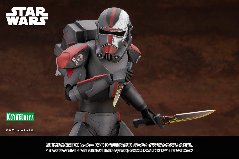 Kotobukiya 1/7 Star Wars: The Bad Batch Series ARTFX Hunter The Bad Batch, Pre-painted PVC Statue