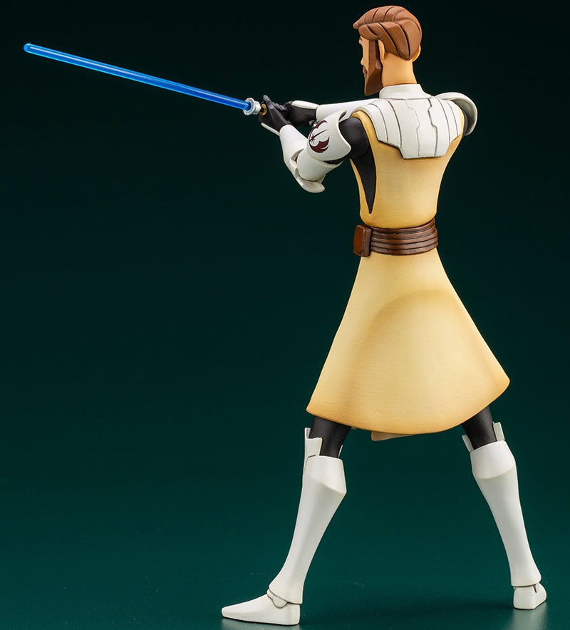 Kotobukiya 1/10 Star Wars Series Artfx+ Obi Wan Kenobi - The Clone Wars Version, Pre-painted PVC Statue