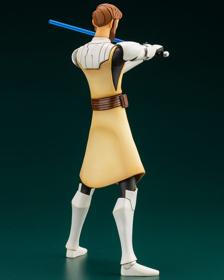 Kotobukiya 1/10 Star Wars Series Artfx+ Obi Wan Kenobi - The Clone Wars Version, Pre-painted PVC Statue