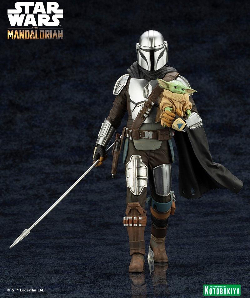 Kotobukiya 1/10 ARTFX+ MANDALORIAN™& GROGU™ with Beskar Staff, Figurine