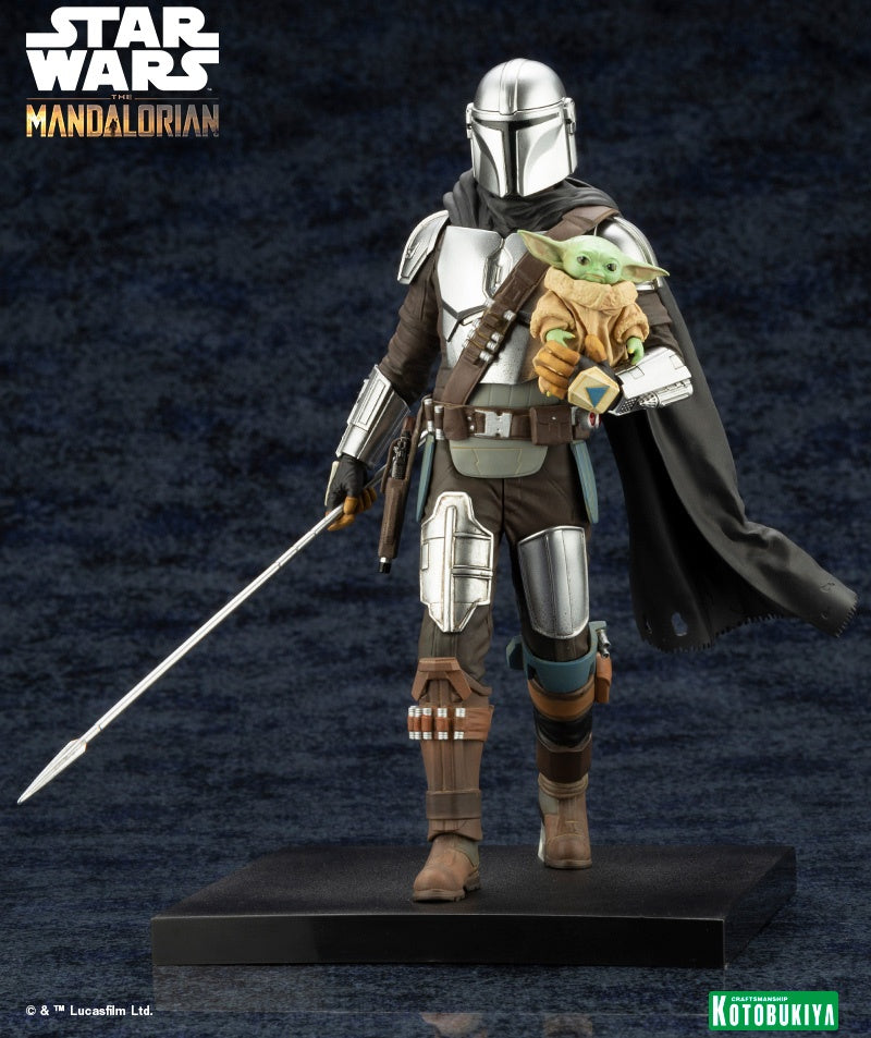 Kotobukiya 1/10 ARTFX+ MANDALORIAN™& GROGU™ with Beskar Staff, Figurine