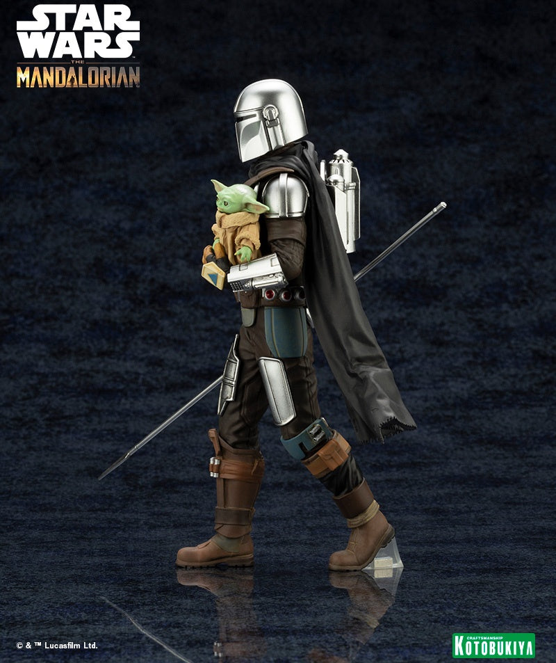 Kotobukiya 1/10 ARTFX+ MANDALORIAN™& GROGU™ with Beskar Staff, Figurine