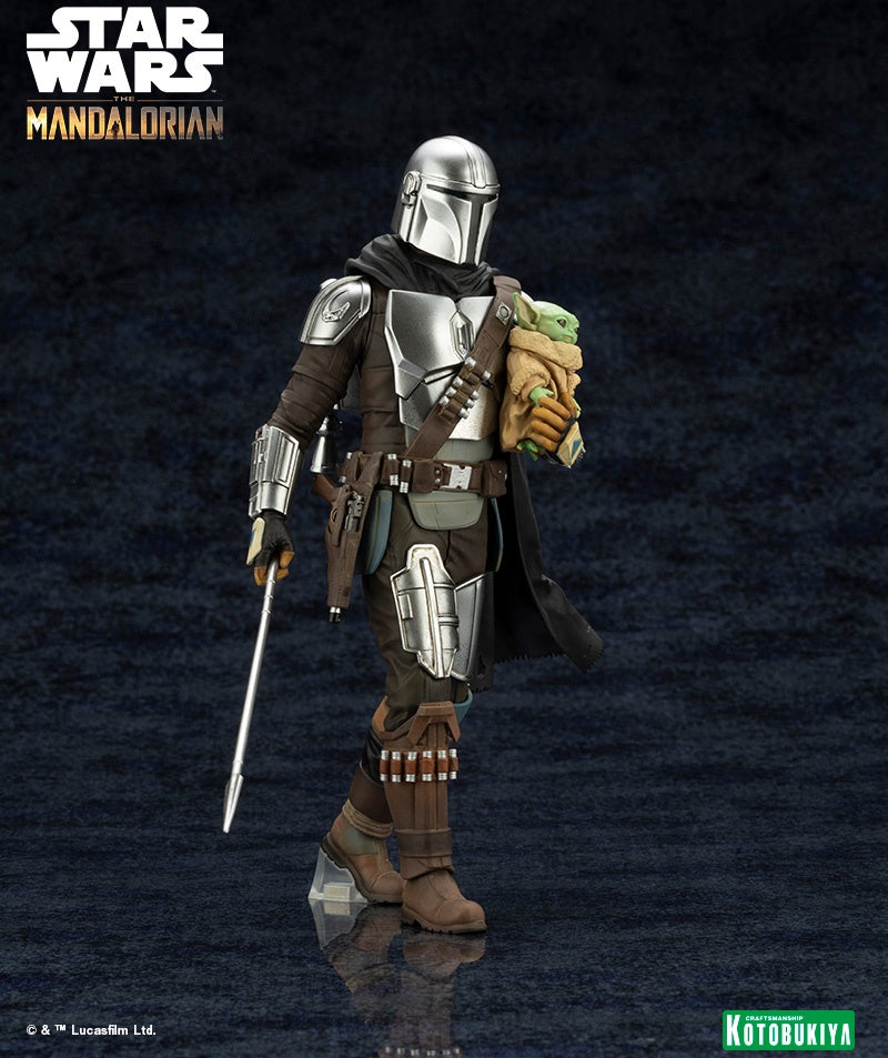 Kotobukiya 1/10 ARTFX+ MANDALORIAN™& GROGU™ with Beskar Staff, Figurine