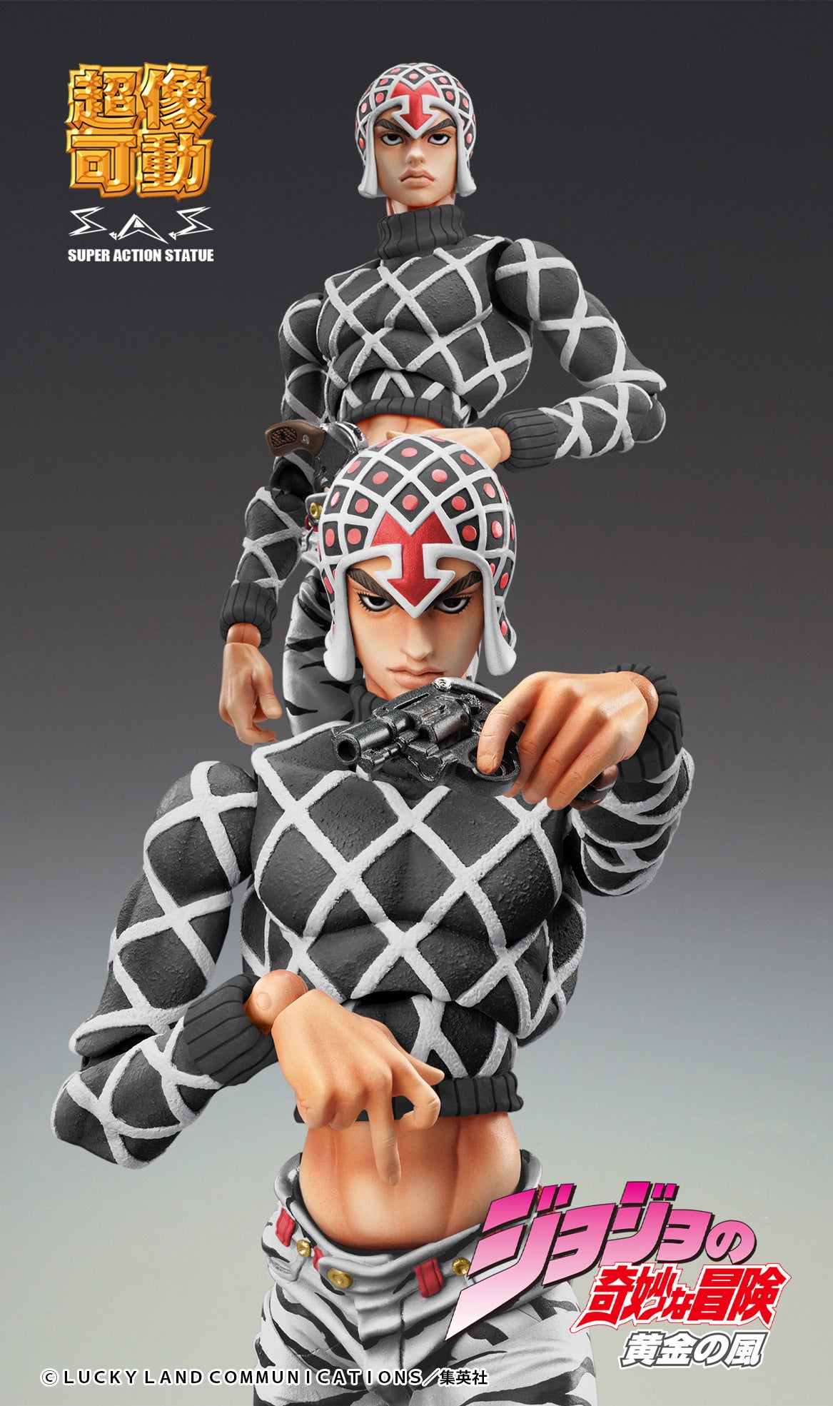 Medicos Entertainment Jojo's Bizarre Adventure Part 5 Golden Wind Series Guido Mista & SP Black Ver. Chozokado Figure