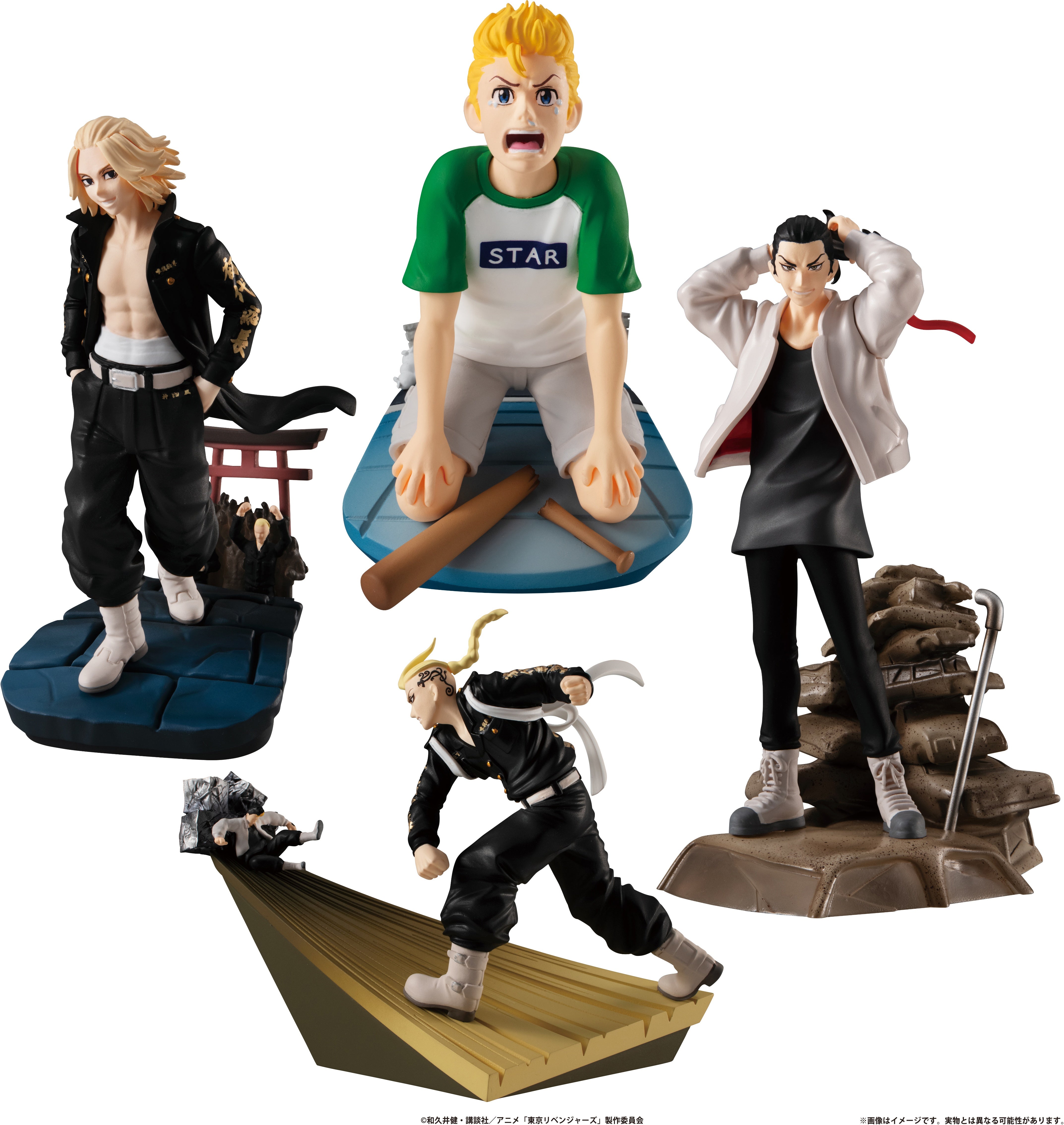 Megahouse Petitrama Toman Heroic Scenes "Tokyo Revengers", Box of 4