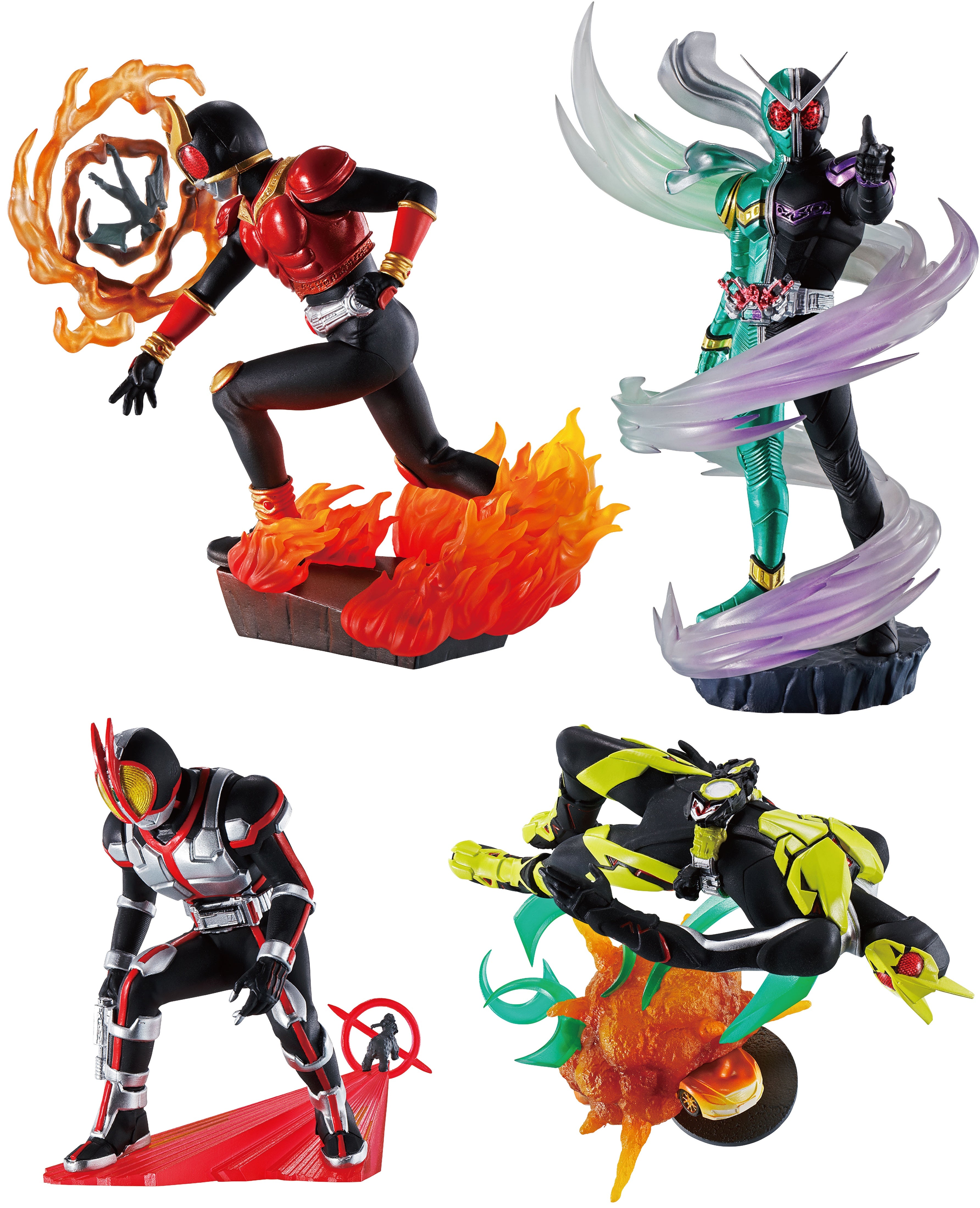 Megahouse Petitrama Kamen Rider Legend Rider Memories, Box of 4