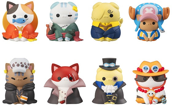 Megahouse Mega Cat Project NyanPieceNyan I'm gonna be king of the paw-rates (Vol 1.) 'One Piece' Box of 8