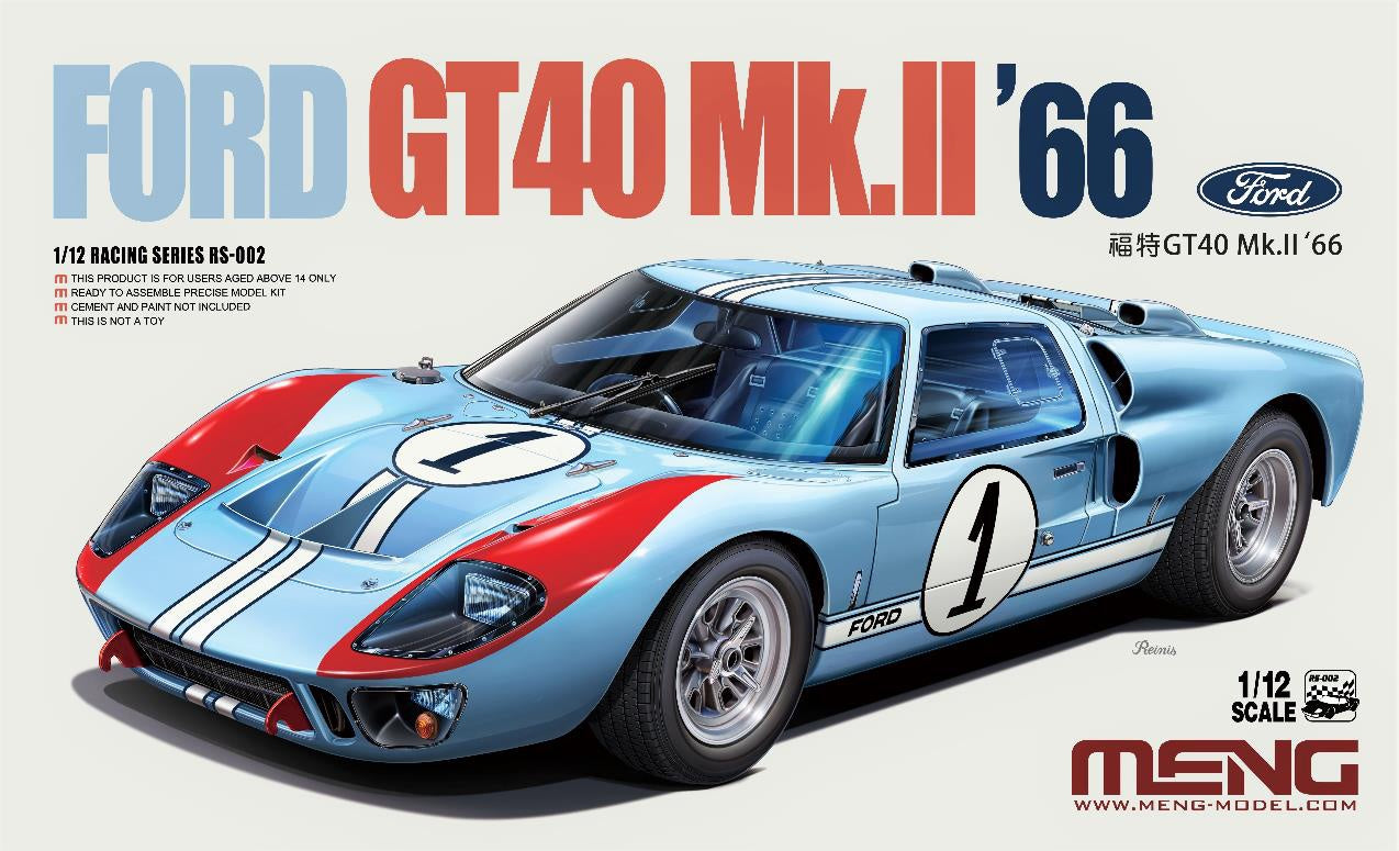 Meng 1/12  Ford GT40 Mk.II '66, Racing Series