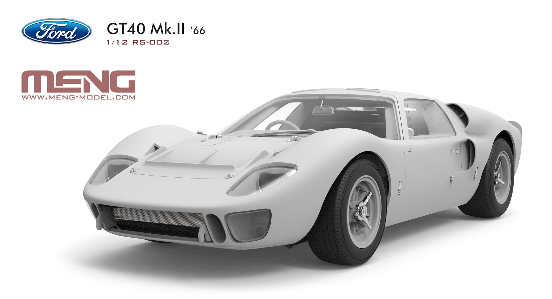 Meng 1/12  Ford GT40 Mk.II '66, Racing Series