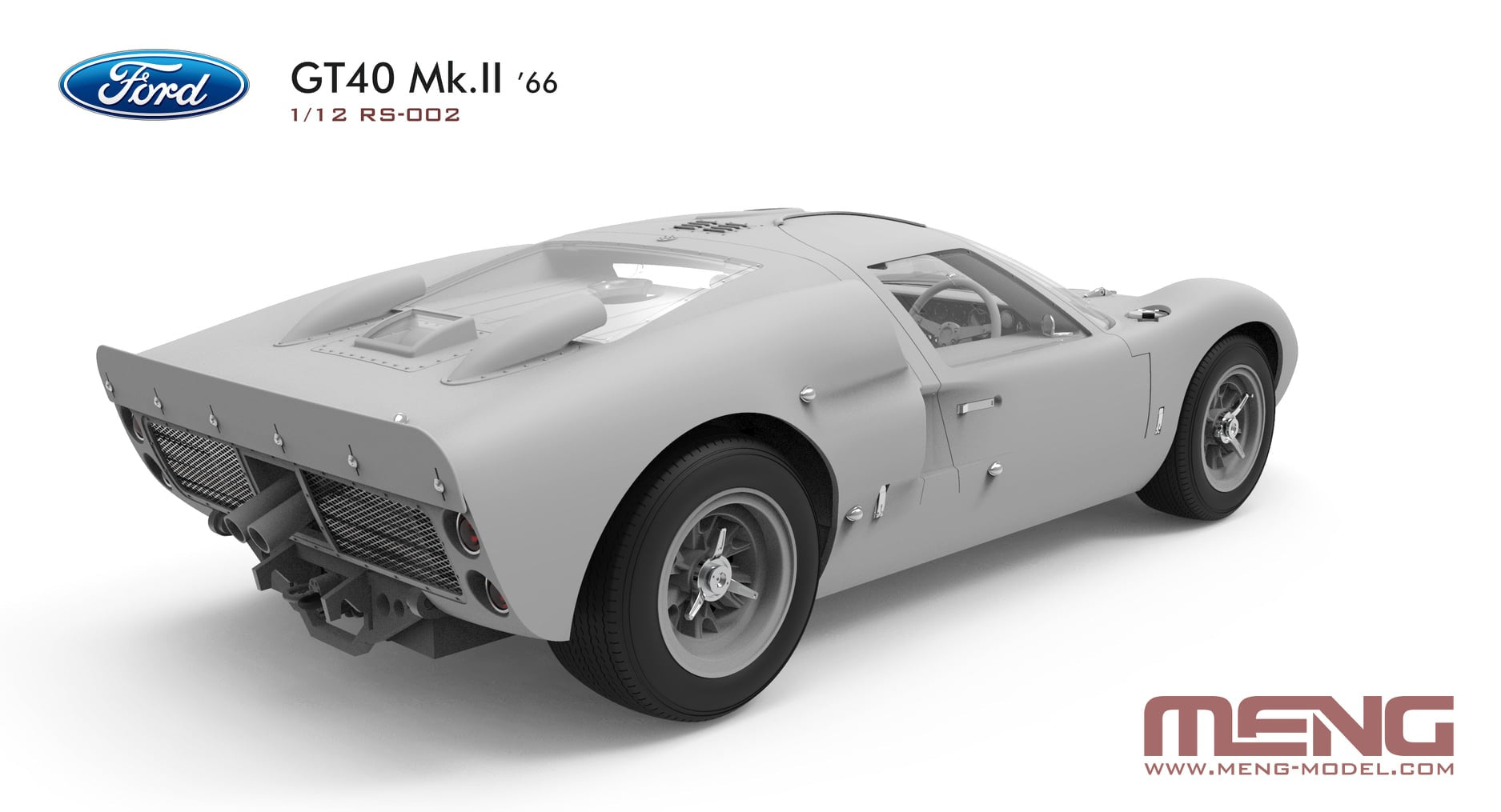 Meng 1/12  Ford GT40 Mk.II '66, Racing Series