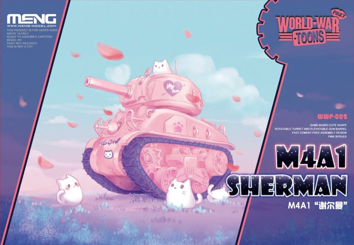 Meng M4A1 Sherman (CARTOON MODEL, PINK COLOR)